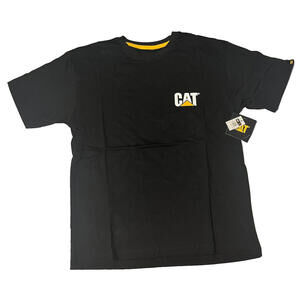 Caterpillar CAT Logo T-Shirt Men’s Size Large Black Short Sleeve Workwear NWT
